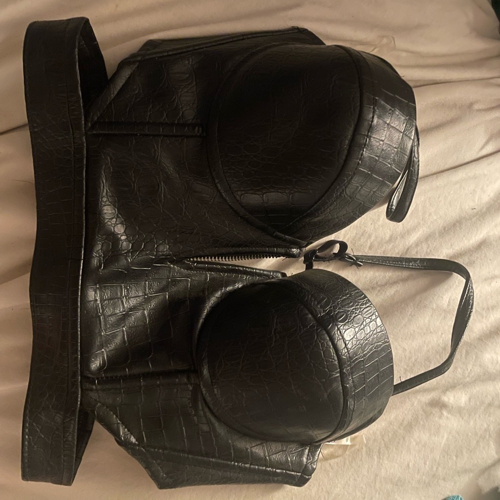 Charlotte Russe leather bralette